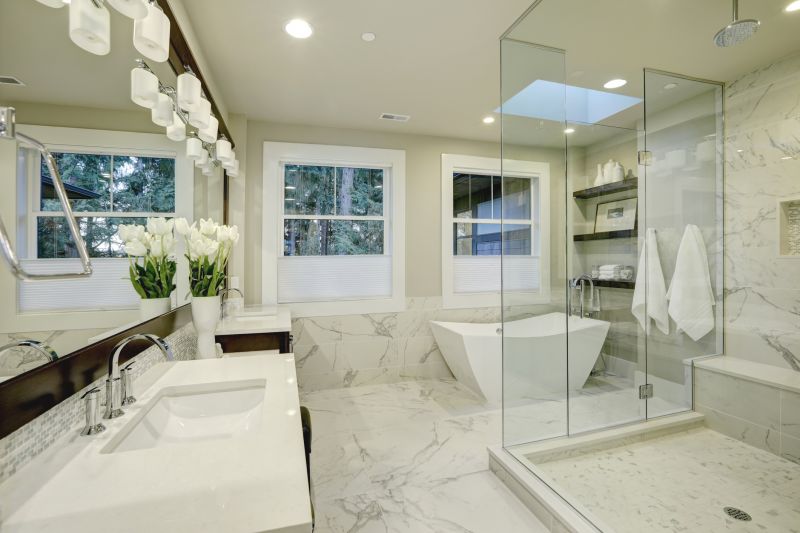 Elegant walk-in shower