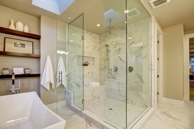 Stylish Shower with Textured Tiles