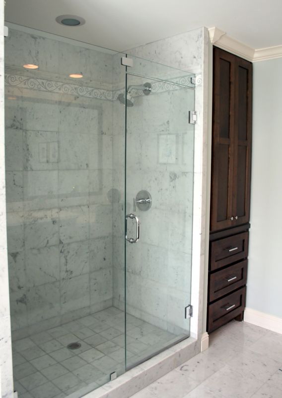Minimalist Shower with Recessed Lighting